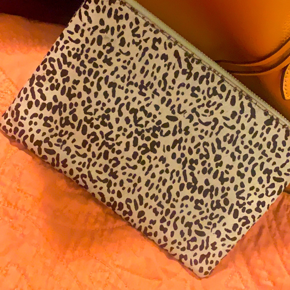 The Madewell Leather Pouch - Calf Hair